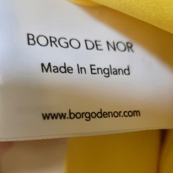 Borgo de Nor Yellow Floral Tulip Lily Mini Dress Size UK 8 US 4 - Picture 4 of 7